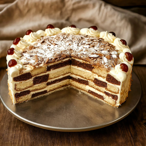 Zum Abschluss der Führung gibt es ein Stück Torte.