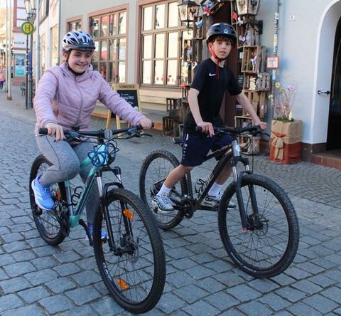 Schüler beim Stadtradeln