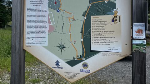 Quest der Mibee im Gräsig - Übersichtskarte der 15 Stationen