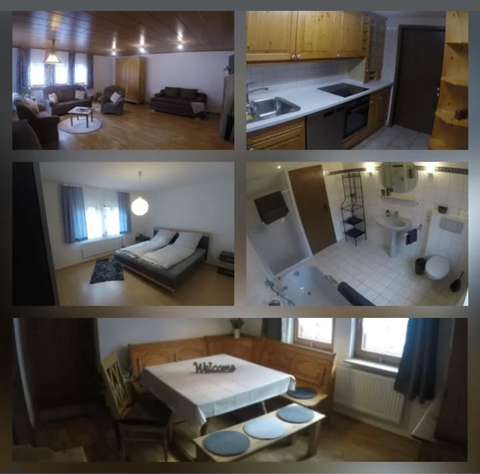 Die kleine Wohnung ist gemütlich eingerichtet.
