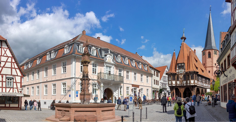 Blick auf den Michelstädter Marktplatz