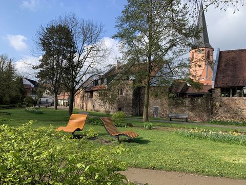 Stadtgarten mit Schwungliegen